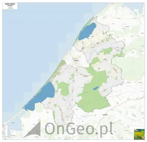 Mapa gminy Darłowo